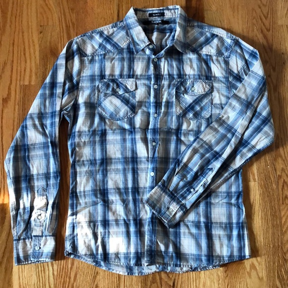 Carbon Other - MINT! CARBON 👔 PLAID BUTTON DOWN SHIRT XL SLIM